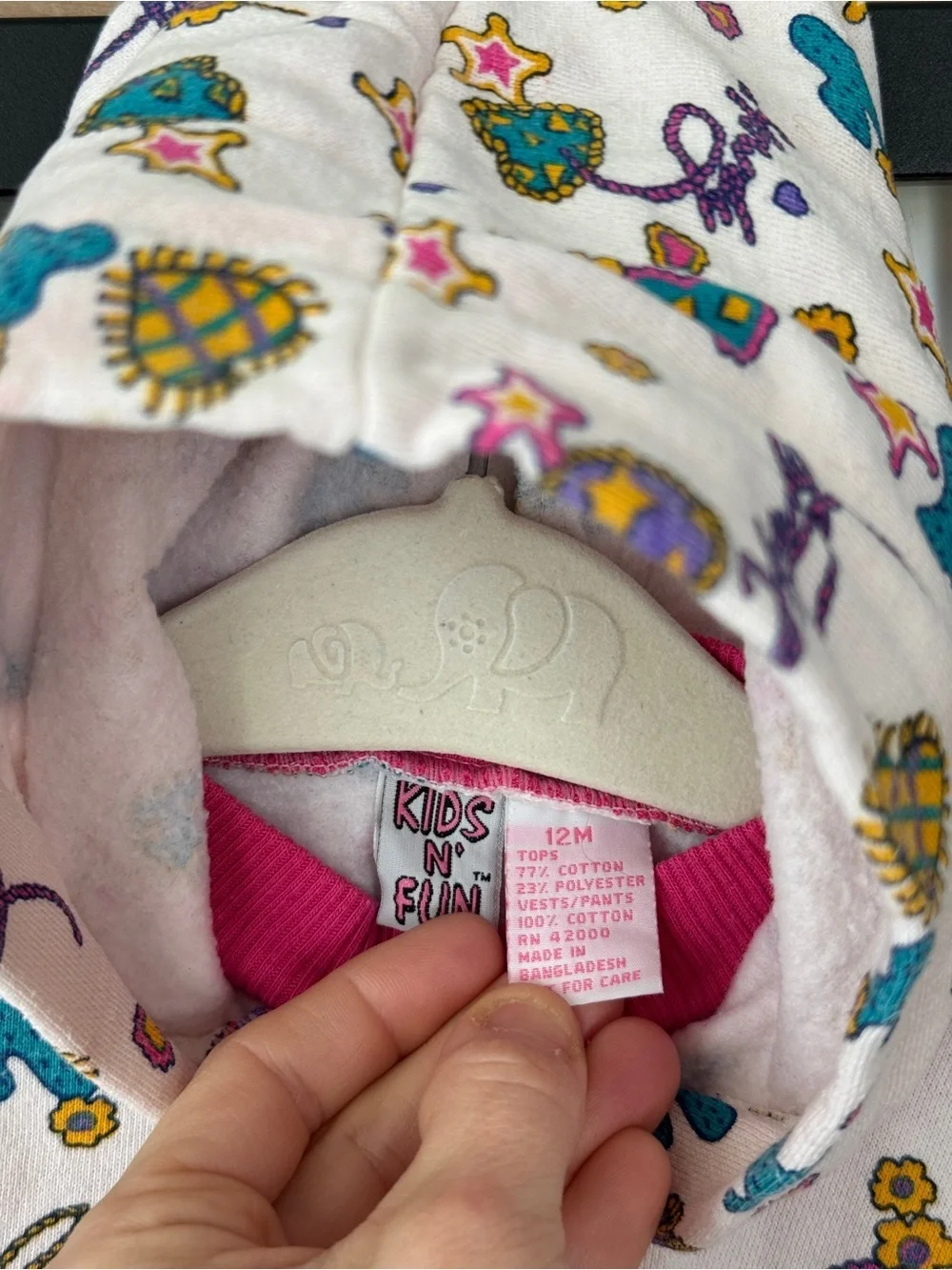 Vintage 90s howdy western print hoodie cowgirl baby toddler sweatshirt hearts